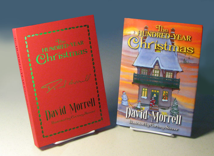 David Morrell's wistful story, "The Hundred-Year Christmas" was a deeply satisfying and also an intensive project. All aspects of the book were open for my design... the foil-stamped slipcase, cover design, eleven full color illustrations and endpapers and the decorative page frames. It's still available from Overlook Connection Press in various signed and limited editions.