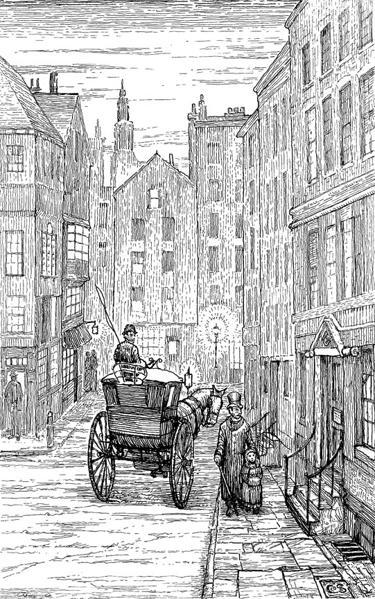 This is one of many pen and ink illustrations created for "A Little Princess" the 1905 children's novel by Frances Hodgson Burnett and published specially by Hallmark Gift Books and Greenwich Workshop.